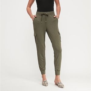 Express Women’s Mid Rise Cozy Marled Classic Cargo Pocket Jogger Pant Size XS